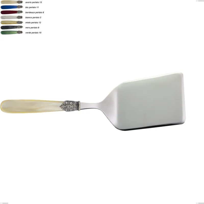 Direttamente Dal Produttore Pala lasagne georgian, Acciaio 18/10 AISI 304 Lucido manicatura acrilico perlato, lunghezza 246 mm Eme Posaterie avorio perlato 13