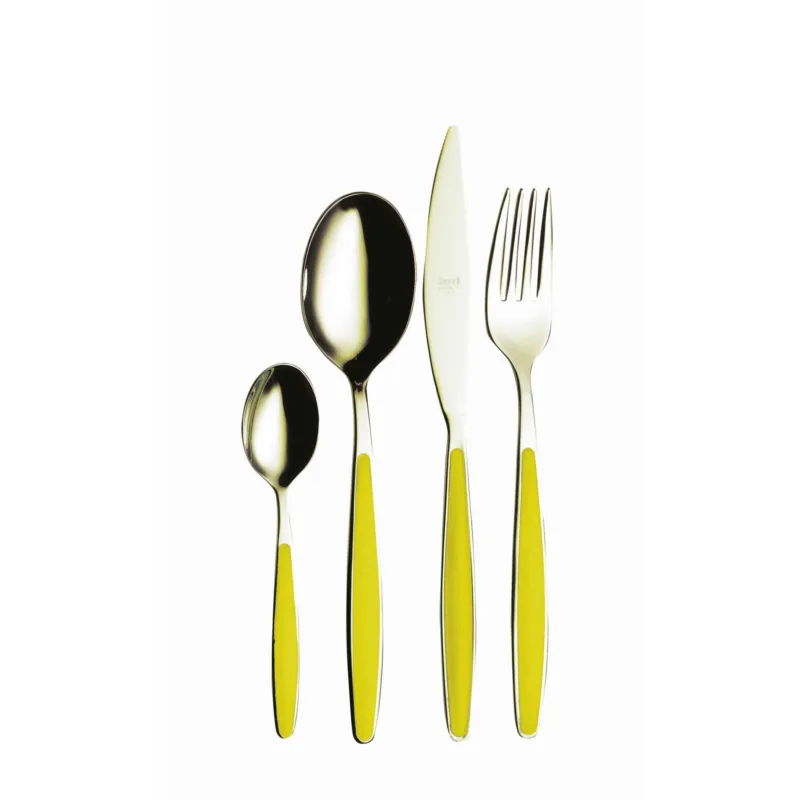 Ultima Occasione Set 20 pezzi caramella in Acciaio Inossidabile, colore Limone, Lavabile in lavastoviglie MEPRA S.p.a.