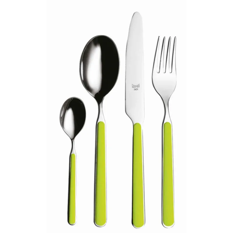 Compra Online Place set. 20 pezzi fant.mill.verde aci Fantasia in Acciaio Inossidabile, colore Verde Acido, Lavabile in lavastoviglie MEPRA S.p.a.