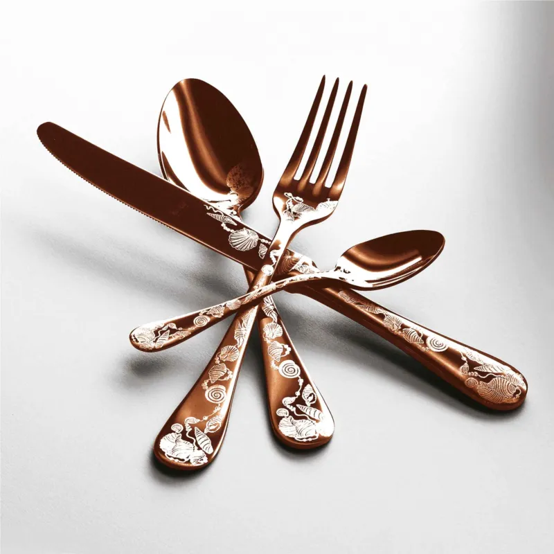 Compra Adesso Servizio 51 pezzi Vintage Bronzo in Acciaio Inossidabile, colore Bronzo Opaco, Lavorazione della supperficie con impiantazione di Titanio PVD MEPRA S.p.a.