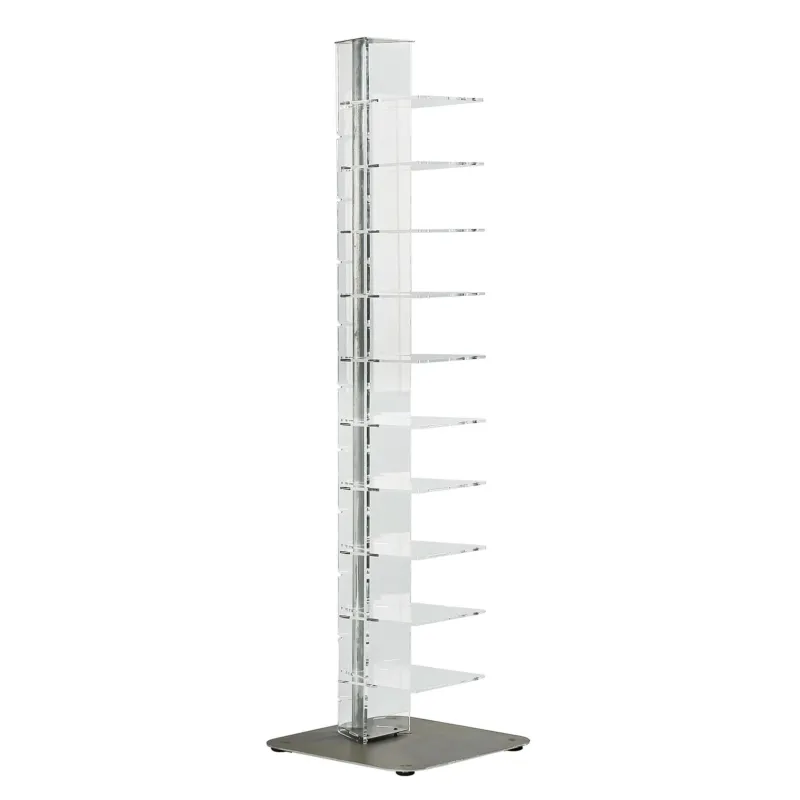 Promo Stagionale Libreria da terra in metacrilato 10 ripiani ZIA ADELE 35x25xh154 cm base e asta centrale metallo retrò Emporium