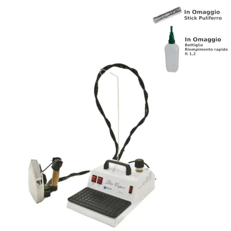 Stirella generatore Stir Vapor di vapore con caldaia da 1.5 Lt dotato di ferro da stiro professionale - incusi Omaggio Bottiglia riempimento e stick Puliferro Bieffe Bianco Bieffe Srl Offerta Lampo
