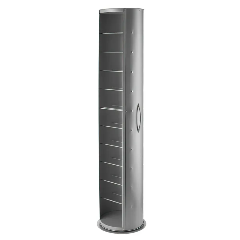Occasione Imperdibile Scarpiera pop girevole Grigio Metallizzato 40x40xh173 cm in polipropilene 20 paia EMPORIUM Portata Max 4 Kg per ripiano Emporium