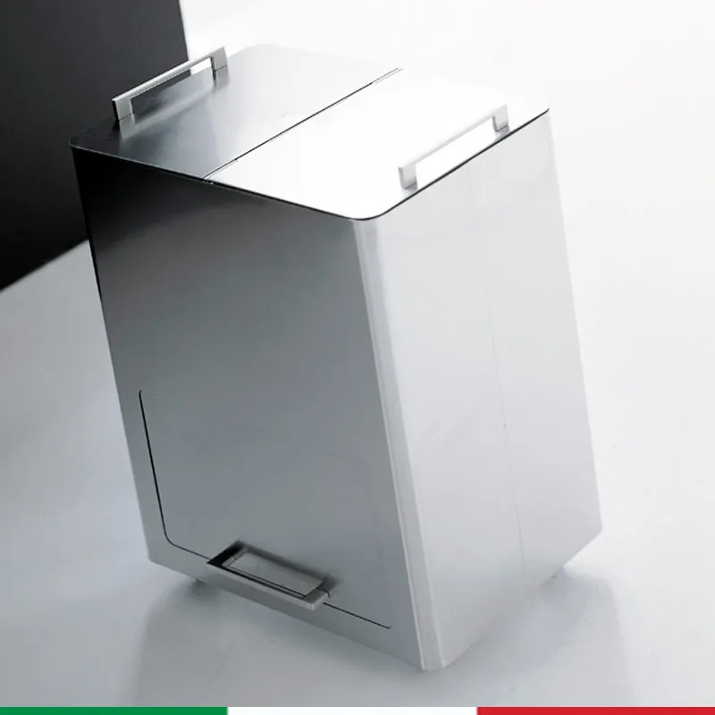 Bidone Pattumiera 55x36xh69 cm - L58 per la Raccolta Differenziata a due contenitori estraibili scomparto inferiore 4 Ruote Graepel spa Nuovo Arrivo
