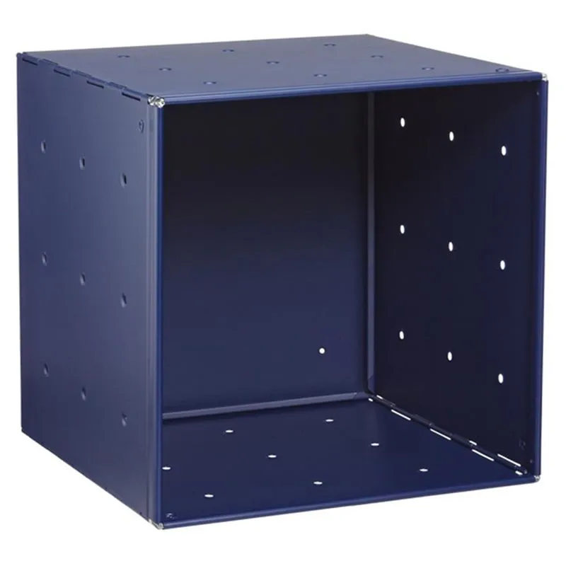 Novità Graepel Modulo Base QBO Blu 35x35x35 cm componibile e sovrapponibile in acciaio inox verniciato Colore Blu Graepel spa