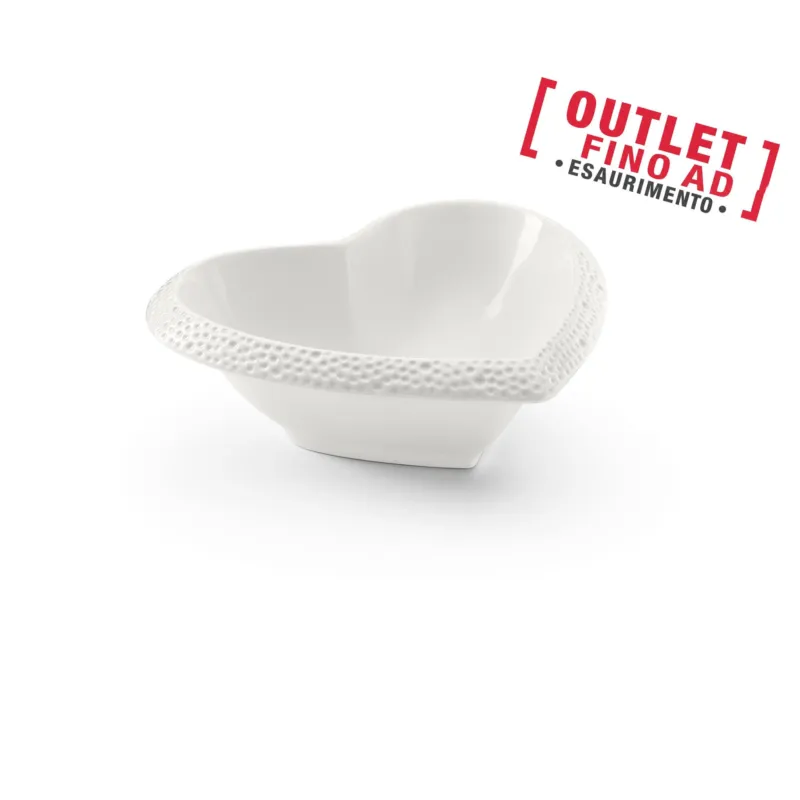 Offerta Limitata Portacioccolatini, Caramelle in Porcellana bianca CUPIDO Dimensioni 21x19,5x4,7 in scatola serigrafata colore bianco Kaleidosmilano