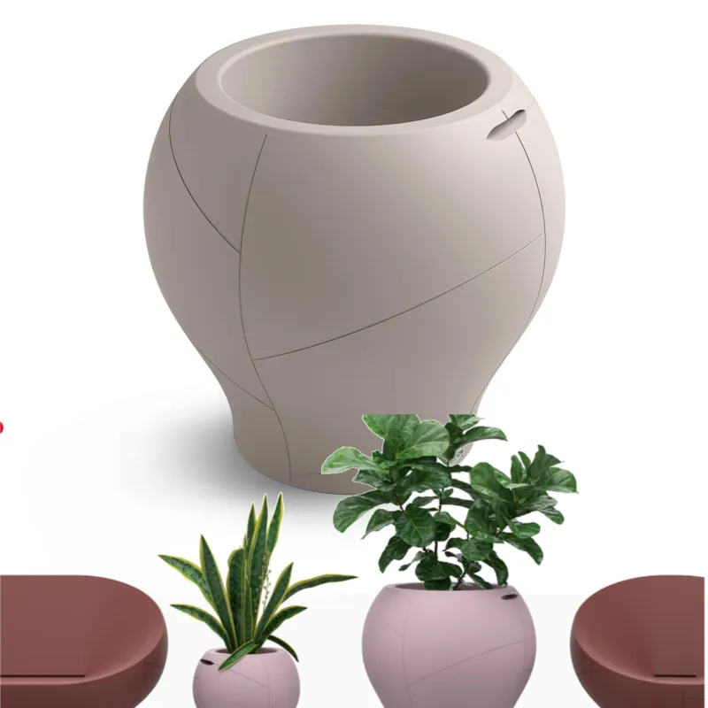 Prezzo Ridotto Vaso dalle forme morbide e avvolgenti, Vera Pot SMALL Dimensioni 50x h 48 cm - OUTDOOR INDOOR- OPA COLORE Ambra Lyxo Design