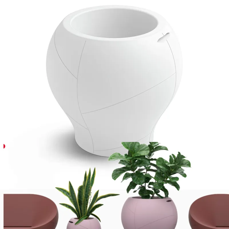 Vaso dalle forme morbide e avvolgenti, Vera Pot SMALL Dimensioni 50x h 48 cm - OUTDOOR INDOOR- OPA COLORE Bianco Perla Lyxo Design Novità