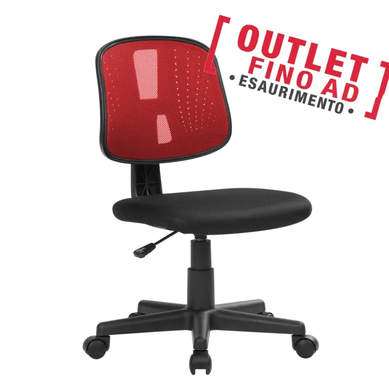 Prezzo Di Fabbrica Sedia operativa Rivestimento in tessuto nero e rete tecnica Dimensione 43x48,5x h 93 max 100 cm nero, per casa ed ufficio colore blu Archimede System