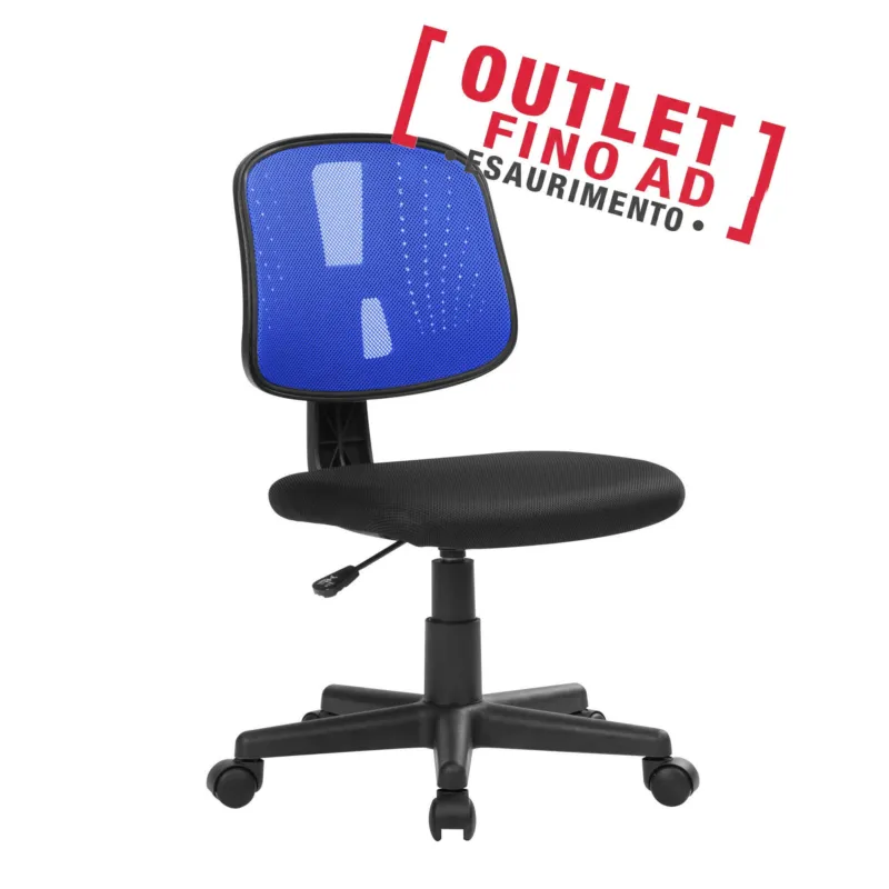 Soddisfatti O Rimborsati Sedia operativa Rivestimento in tessuto nero e rete tecnica Dimensione 43x48,5x h 93 max 100 cm nero, per casa ed ufficio colore blu Archimede System