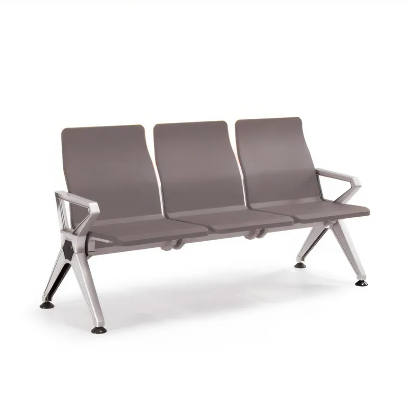 Offerta Speciale Panca per sale di attesa INDOOR 3 posti in acciaio grigio Dimensioni 175x68xh 88 cm Peso kg 38 in acciaio co sedili In Poliuretano Morbido colore Grigio Archimede System