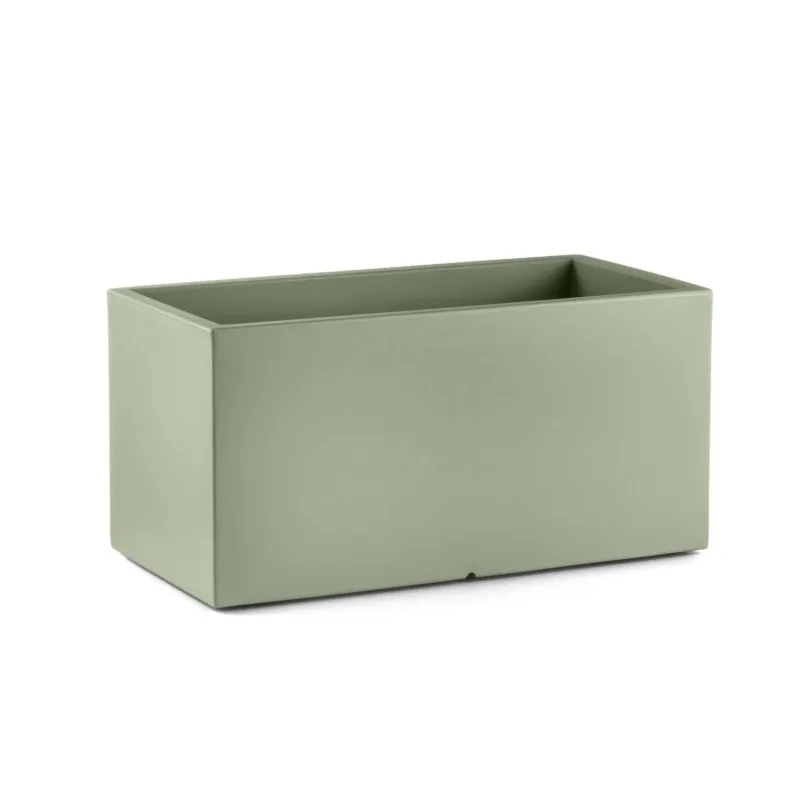 Cassetta rettangolare per fiori LOTO Dimensioni 40x80x h 40 cm -peso 7 kg interno ed Esterno colore Giada Lyxo Design Promo Stagionale