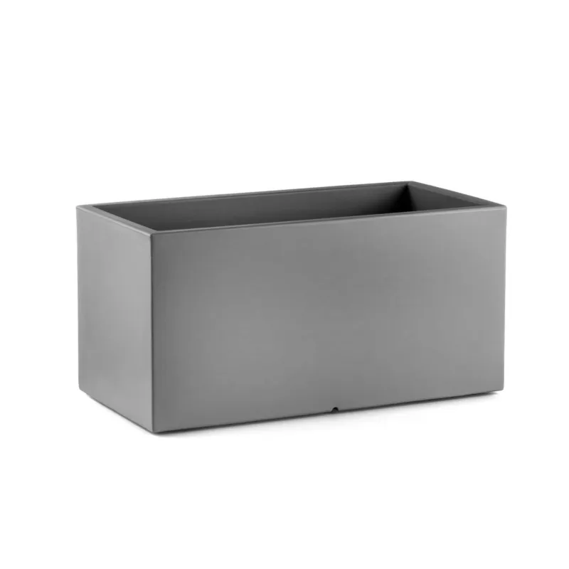 Quantità Limitata Cassetta rettangolare per fiori LOTO Dimensioni 40x80x h 40 cm -peso 7 kg interno ed Esterno colore Ferro Lyxo Design