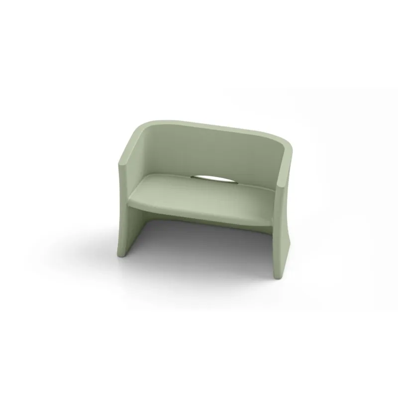 Divano ,Struttura Leggera e Robusta di Design BREEZE Dimensioni 116x58x h 80 cm -peso 20 kg Linee accoglienti, forme arrotondate colore Giada Lyxo Design Occasione Imperdibile