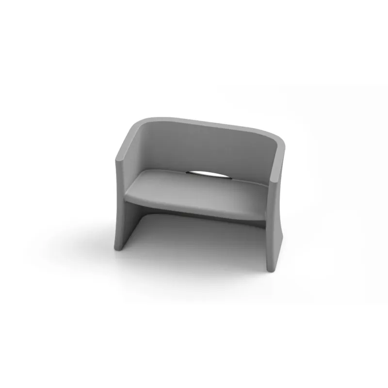 Divano ,Struttura Leggera e Robusta di Design BREEZE Dimensioni 116x58x h 80 cm -peso 20 kg Linee accoglienti, forme arrotondate colore Ferro Lyxo Design Offerta Speciale