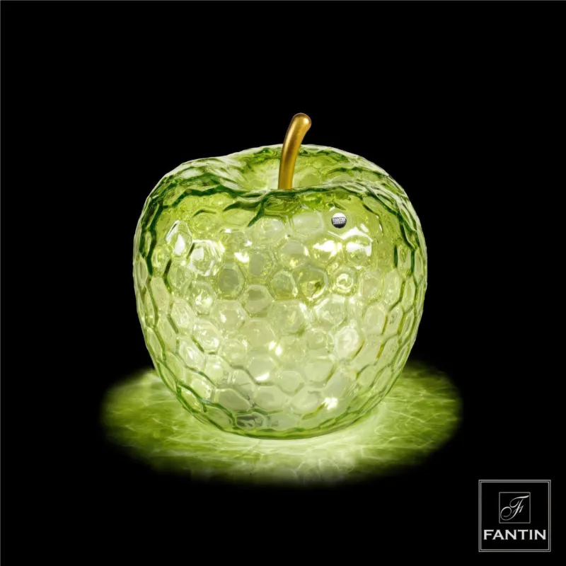 Miglior Prezzo Lampada Mela Iridescente Dimensioni Ø 15x h 16 cm colore Verde Fantin Argenti
