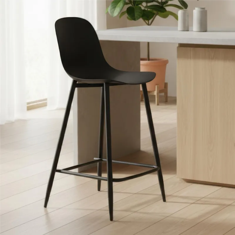 Sgabello in Metallo e Polipropilene Design essenziale FRIDA Dimensioni 47x47x h 91 cm -Altezza Seduta 65 cm, Peso 5,5 kg cm Stile Moderno colore Nero Stones Srl Compra Online