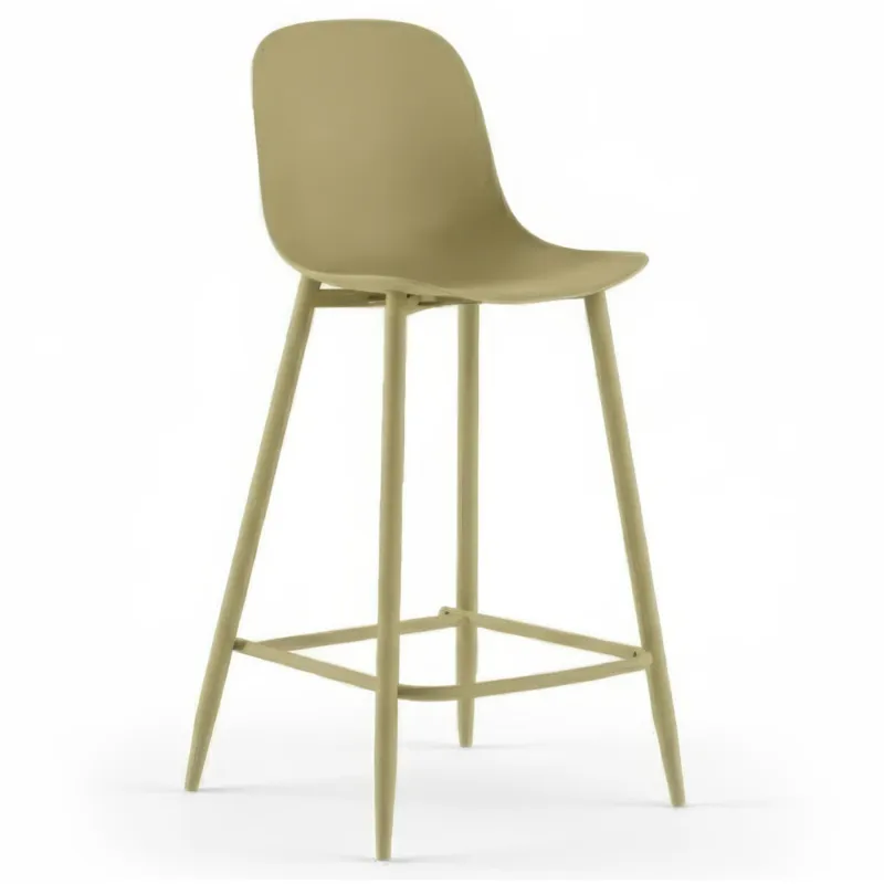 Nuovo Arrivo Sgabello in Metallo e Polipropilene Design essenziale FRIDA Dimensioni 47x47x h 91 cm -Altezza Seduta 65 cm ,Peso 5,5 kg cm Stile Moderno colore Giallo Stones Srl