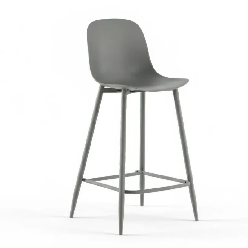 Sgabello in Metallo e Polipropilene Design essenziale FRIDA Dimensioni 47x47x h 91 cm -Altezza Seduta 65 cm, Peso 5,5 kg cm Stile Moderno colore Grigio chiaro Stones Srl Saldi