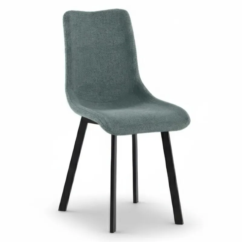 Sedia In Tessuto Easy Clean telaio metallo Modello IRIS Dimensioni 45x56x h 86 cm - Peso 5,5 colore Acquamarina Stones Srl Miglior Prezzo