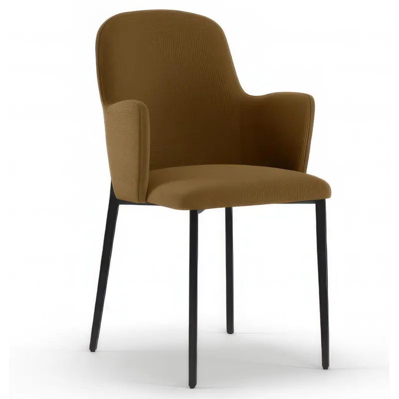 Prezzo Ridotto Poltroncina Imbottita, forme morbide tessuto easy-clean, SOPHIA Dimensioni 53,5x62,5x h 80 cm colore colore Marrone Stones Srl