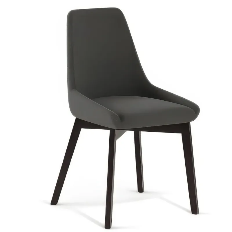 Sedia Imbottita , telaio in Legno Massello di Noce Modello VERA Dimensioni 62x49,8x h 87 cm colore colore Grigio Scuro Stones Srl Promo Stagionale