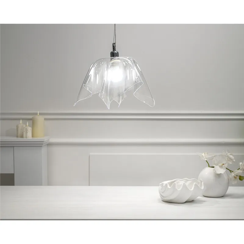 Compra Adesso Sospensione in Plexiglass DRAPPEGGI Trasparente Dimensioni Ø36x h 34 cm - 2,5 kg Colore Trasparente IPlex Design