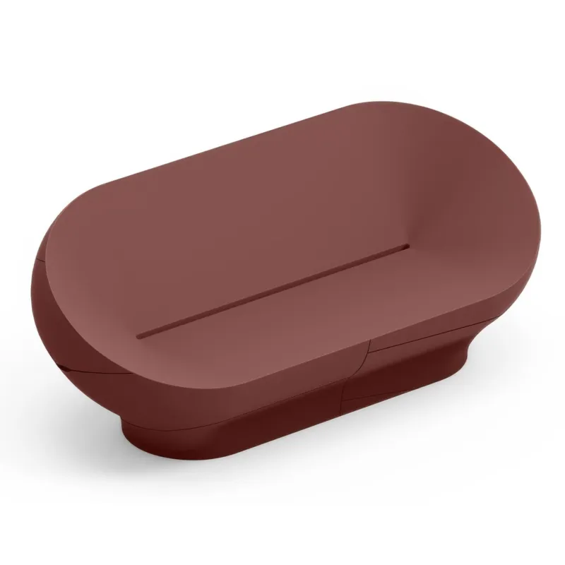 Ultima Occasione Sofa Struttura Leggera e Robusta di Design VERA Dimensioni 200x91x h 80 cm -peso 35 kg richiama la grazia di un giardino zen colore Granato Lyxo Design