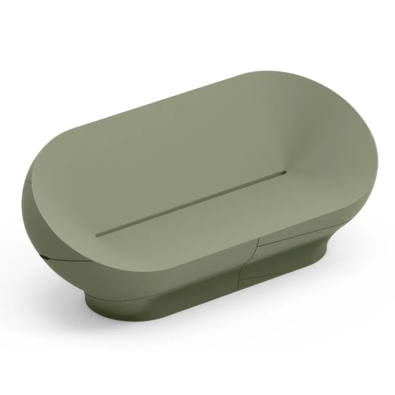 Sofa Struttura Leggera e Robusta di Design VERA Dimensioni 200x91x h 80 cm -peso 35 kg richiama la grazia di un giardino zen colore Agata Lyxo Design Offerta