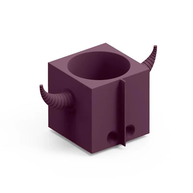Contenitore Multifunzione FERA OROT DEP, il Toro di Design Dimensioni 40x22x h21 cm vaso, a portaoggetti o a elemento decorativo colore Ametista Lyxo Design Promozione
