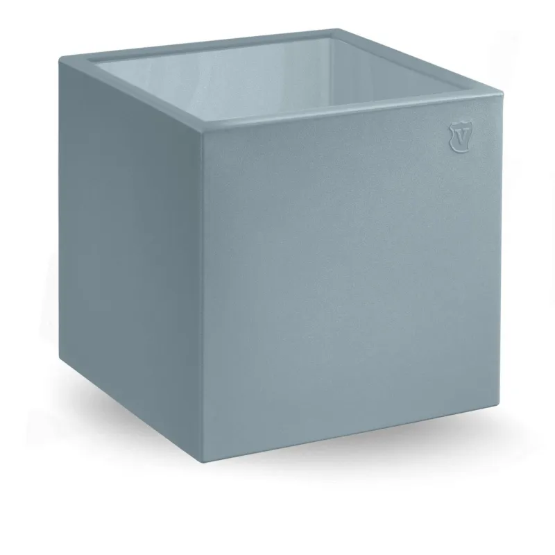 Tavolinetto Quadrato in polietilene BLOCK per interno ed Esterno Dimensioni 55x55x h 55 cm dalle molteplici funzionalità colore Zaffiro Lyxo Design Offerta Limitata