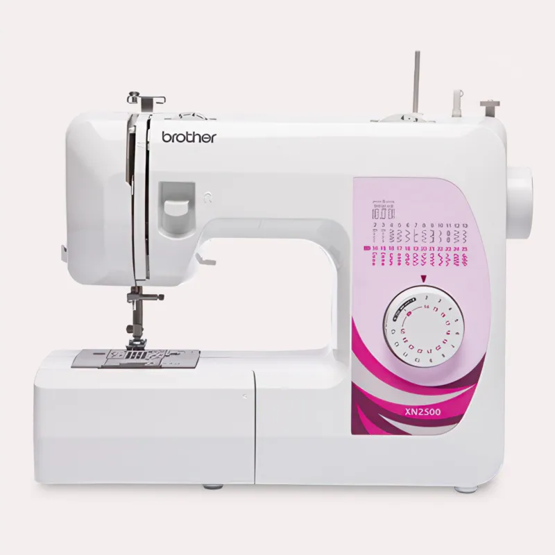 Macchina per cucire meccanica a braccio libero XN2500, 25 funzioni di cucito, uncinetto orizzontale, inserimento della Spolina dall‘alto, asola automatica in 4 fasi, braccio libero, tensione regolabile Brother Promozione Esclusiva