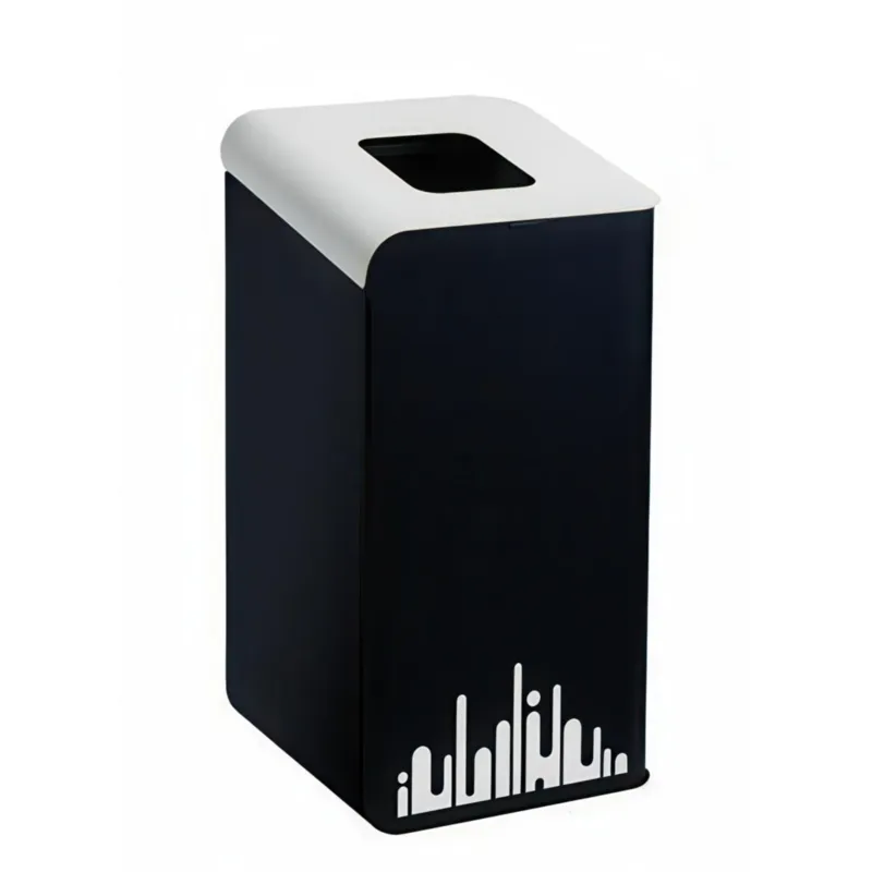 Affare Gettacarte per la raccolta differenziata RUBIK EVO inox Dimensioni 41x45x h 80 cm - Peso 15 Kg- 80 LT con colore Nero-Bianco Medialinternational