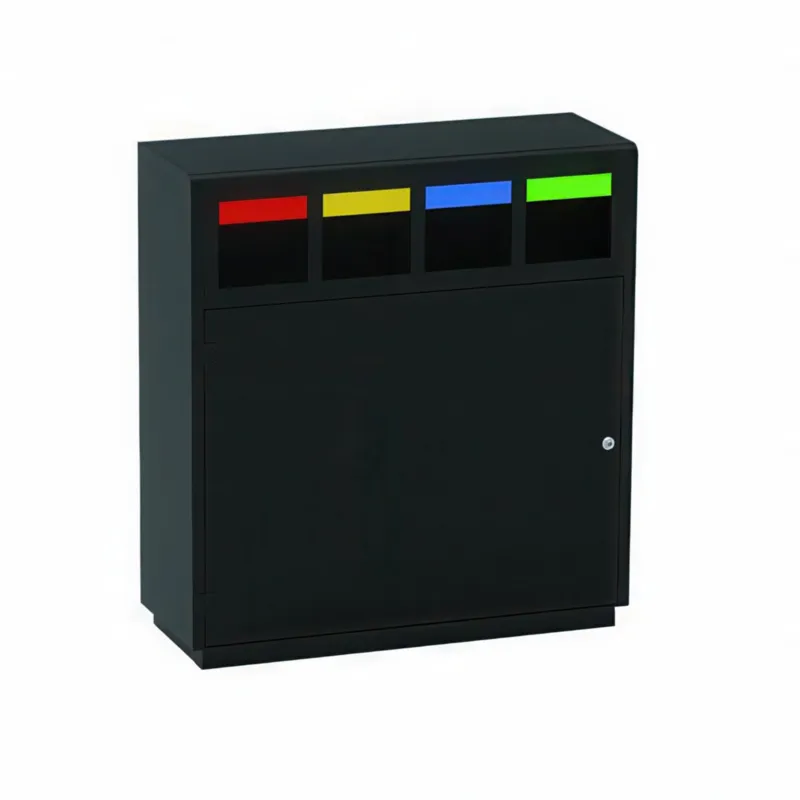 Pattumiera Postazione raccolta differenziata VERONA PLUS con 4x40 Lt Reparti in Acciaio inox Dimensioni 103x40x h 111 cm -peso 64 kg garanzia 10 anni Medialinternational Direttamente Dal Produttore