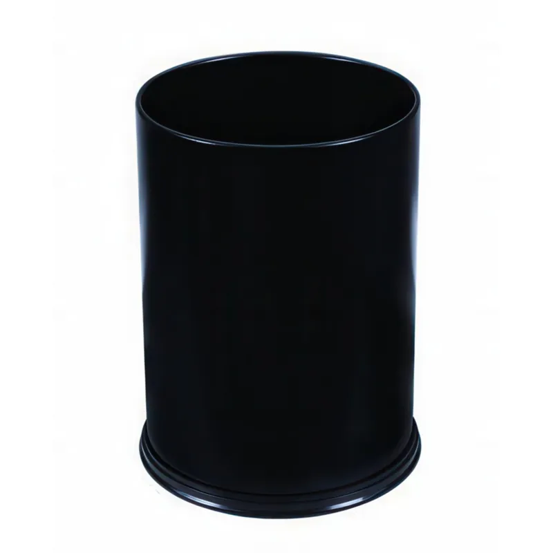 Gettacarte Cestino Cilindrico In Metallo GETSI CLASSIC Diametro 24x h32,5 cm - L 12 in metallo verniciato Metallo colore NERO Medialinternational Più Venduto