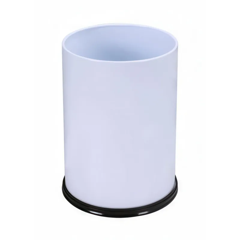 Gettacarte Cestino Cilindrico In Metallo GETSI CLASSIC Diametro 24x h32,5 cm - L 12 in metallo verniciato Metallo colore BIANCO Medialinternational Offerta Limitata