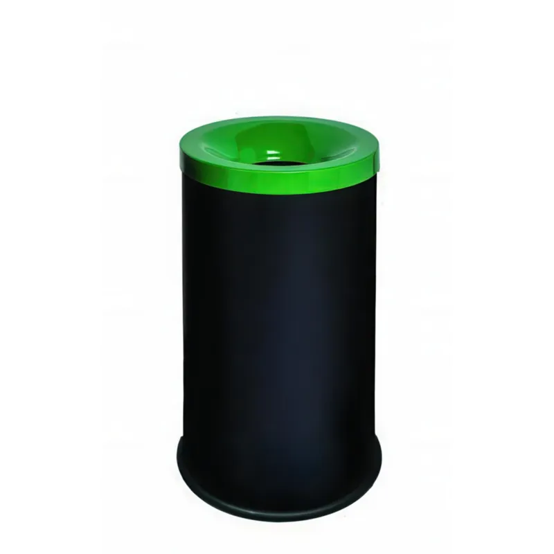 Bestseller Gettacarte in acciaio inox Diametro 41x41xh 78 cm - L 90 in testa soffocante x evitare la propagazione del Fuoco Base in gomma antiscivolo, colore nero Verde Medialinternational