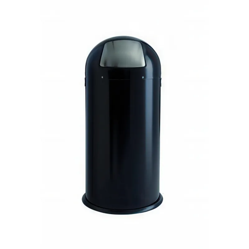 Pattumiera Getta carta a pedale APOLLO EXTRA diametro 44x44xx h93 cm - 52 Lt con sportello basculante con guarnizione in gomma IN ABS sulla base Colore Nero Medialinternational Spedizione Espresso