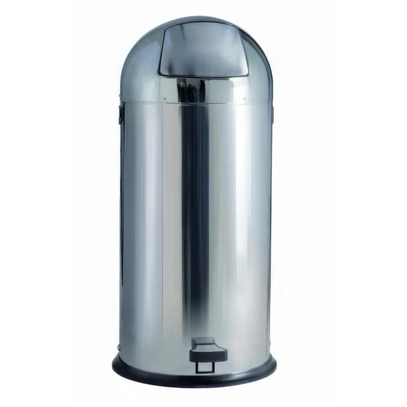 Pattumiera Getta carta a pedale APOLLO EXTRA diametro 44x44xx h93 cm - 52 Lt con sportello basculante con guarnizione in gomma IN ABS sulla base in acciaio inox Medialinternational Prezzo Conveniente
