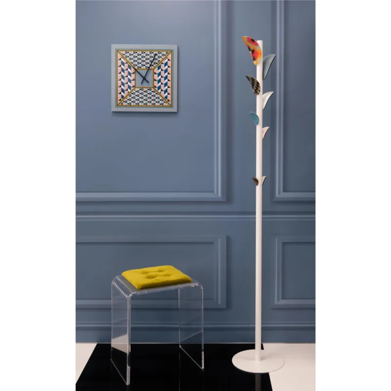 Appendiabiti in Plexi Classico Stile LIBERTY POP DECOR con struttura in acciaio cm 30x30x180h cm colori alette Pop Multicolor Vesta Prezzo Scontato