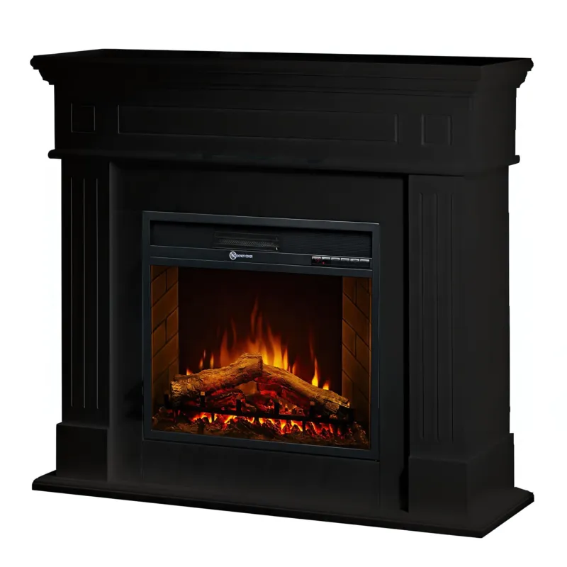 Camino elettrico caminetto da terra CAMBRIDGE in legno NERO Made in Italy in legno Bianco Dimensioni 110x36x h 100 cm Peso 30 kg Volume riscaldabile 30 m2 DivinaFire Spedito Oggi