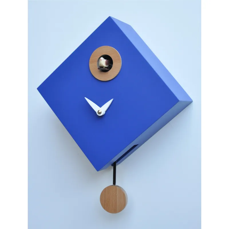 Compra Adesso Pendolo Cucù Con Pendolo ROMBINO in legno pregiato 25x11xh25 cm c colore Blu Pirondini