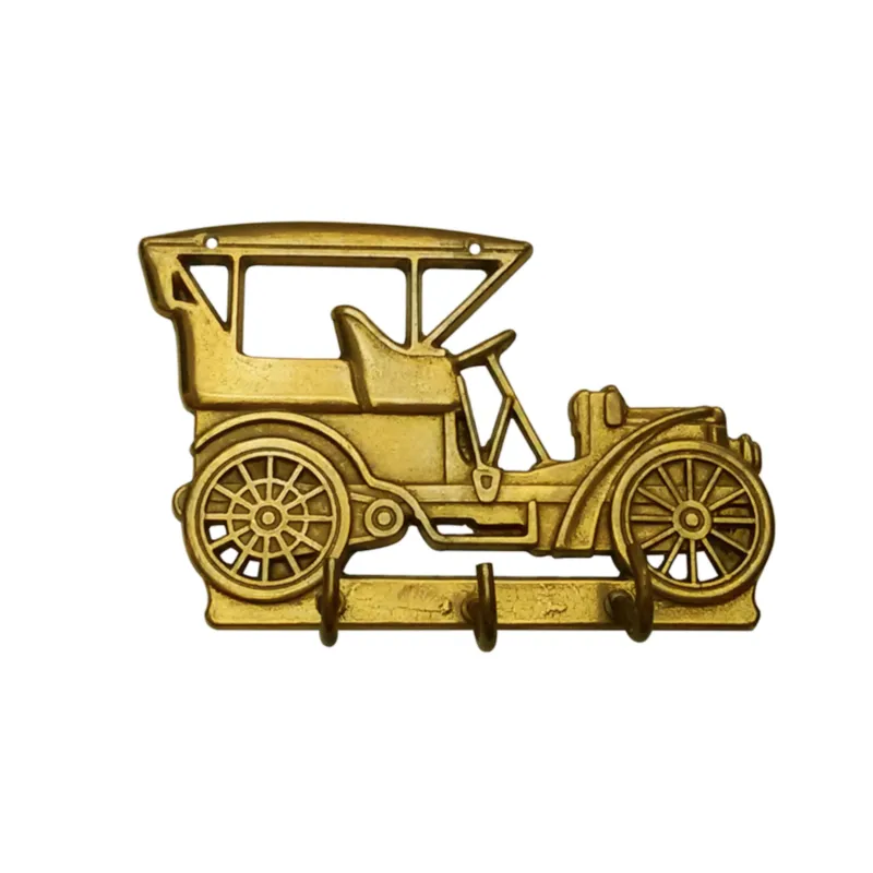 Prezzo Conveniente Appendichiavi , Porta chiavi da muro AUTO , 4 posti dimensioni 13xh20 cm, peso 0,600 kg ottone brunito Sessa Ferro Battuto
