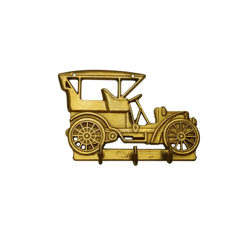 Super Prezzo Appendichiavi , Porta chiavi da muro AUTO , 3 posti dimensioni 13xh9 cm, peso 0,400 kg ottone brunito Sessa Ferro Battuto