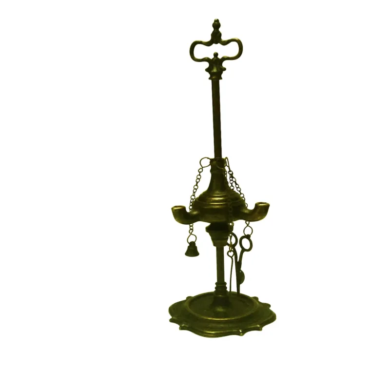 Lampada Fiorentina Lucerna in Ottone brunito massiccio h50 cm - peso 2 kg struttura in ottone massiccio realizzato in italia Sessa Ferro Battuto Non Perdere