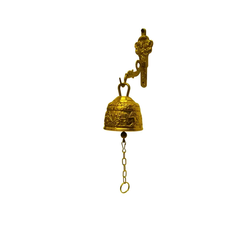 Offerta Campanello Ferro da Porta Ottone Massiccio disegno inciso a Mano misura 9x10 cm peso 1.00 kg colore Brunito Sessa Ferro Battuto