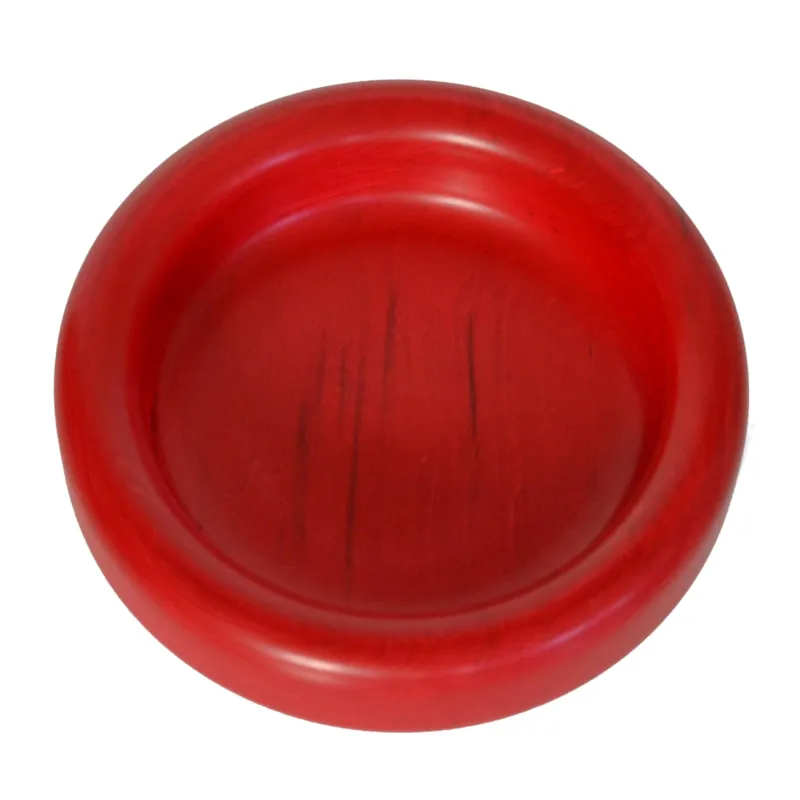 Reso Gratuito Ciotola, svuotatasche in legno massello tornita a mano Piccolo Ø 26xh 6 cm per centrotavola portafrutta o vassoio colore Rosso Manzoni Pietro