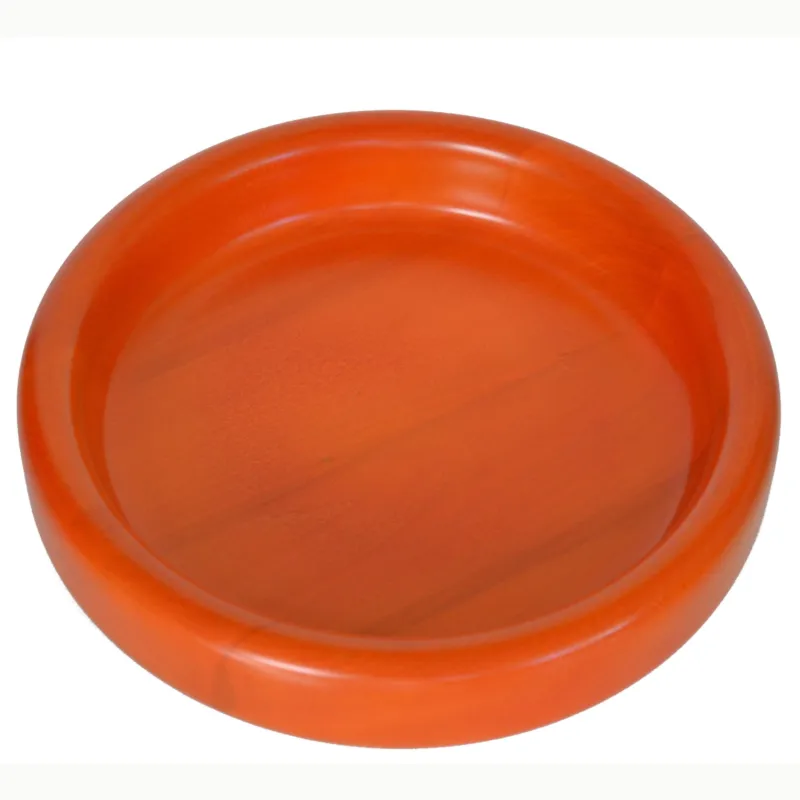 Ciotola in legno massello tornita a mano Medio Ø 34xh 6 cm per centrotavola portafrutta o vassoio colore Arancio Manzoni Pietro Promo Stagionale