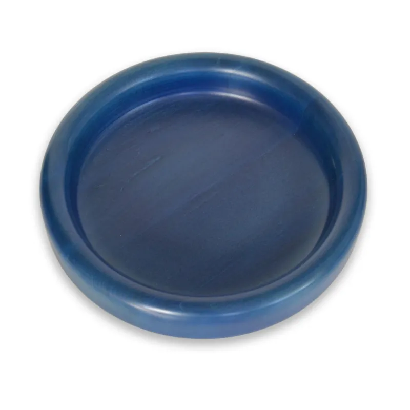 Ciotola in legno massello tornita a mano Medio Ø 34xh 6 cm per centrotavola portafrutta o vassoio colore Blu Manzoni Pietro Offerta Speciale