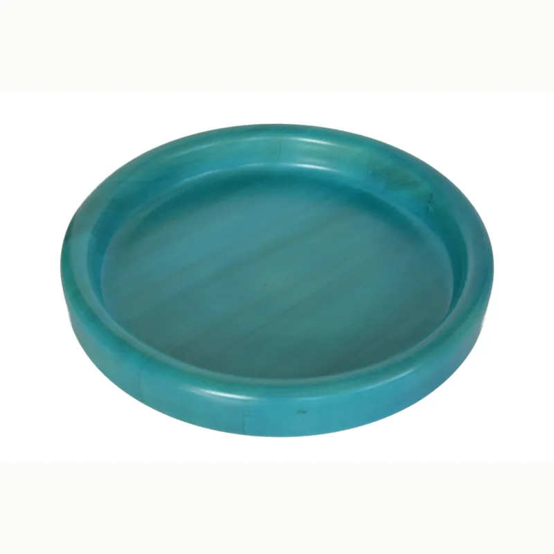 Ciotola in legno massello tornita a mano Big Ø 42xh 6 cm per centrotavola portafrutta o vassoio colore Azzurro Manzoni Pietro Novità